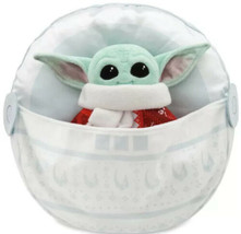 Disney Star Wars Mandalorian The Child Grogu Holiday Plush in Hover Pram... - $34.99
