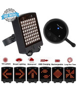 Bike Bicycle Led Turn Signal Tail Light Wireless Remote Control Recharge... - £27.07 GBP
