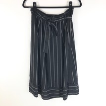 Banana Republic Skirt A Line Tie Waist Striped Black White Size 2 - £6.28 GBP