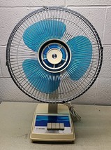 Vintage Tatung LA-12 Oscillating 3 Speed Translucent Blue Blade Fan Work... - €47,20 EUR