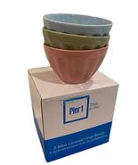 Pier 1 Imports 3 Mini Ceramic Prep Bowls NEW in Box - €16,18 EUR