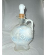 Jim Beam Whiskey Liquor Bottle Decanter Milk Glass Cork Stopper D 334 11... - £17.84 GBP