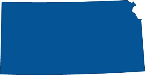 Picniva blue Kansas KS map removable Vinyl Wall Decal Home Dicor 3 inchs... - $3.91
