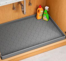 34" x 22" Thick Silicone Mat - Smart Organizer for Kitchen &amp; Bathroom Es... - $28.66