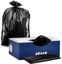 96 Gallon Garbage Can Liners Wheeled Trash Bags Lid Waste Container Bin Top 25PC - £35.17 GBP