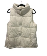 Old Navy Womens Size Large Puffer Vest Jacket White Zipper Front w Snaps... - $16.13 CAD