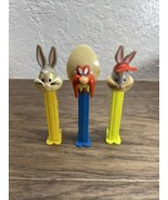 Vintage Lot of 3  Looney Tunes Pez Dispensers Bugs Bunny Yosemite Sam KG - $13.41 CAD