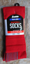 1 Pair - Franklin Youth Large Baseball Socks - Shoe Size 6-10 RED - Fast... - $12.33