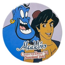 Disneyland Hotel Aladdin Pin Back Button 3” Character Dining Metal Vinta... - $4.18