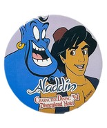 Disneyland Hotel Aladdin Pin Back Button 3” Character Dining Metal Vinta... - $4.18