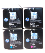 NEW HP 4 Toner Cartridges 126A Black CE310A CE310AD Cyan CE311A Magenta ... - £181.79 GBP