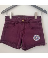 American Eagle Maroon Shorts High Rise Stretchy Size 4 Patch details, Ra... - $465.31 MXN