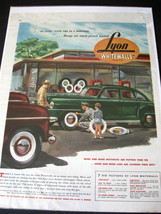 Vintage Lyon Whitewalls Tires  Advertisement - Lyon Whitewalls Tire Ad - £10.21 GBP