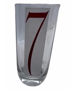 Drinking Glass High Ball Number 7 Red Number Vintage - £10.95 GBP