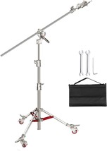 Neewer Pro 100% Stainless Steel C Stand Light Stand With Pulleys, Max. Height - £268.27 GBP