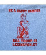 Vtg Boy Scout BSA Troop 41 Lexington Ky T Shirt Be A Happy Camper Cat In... - $361.75 MXN