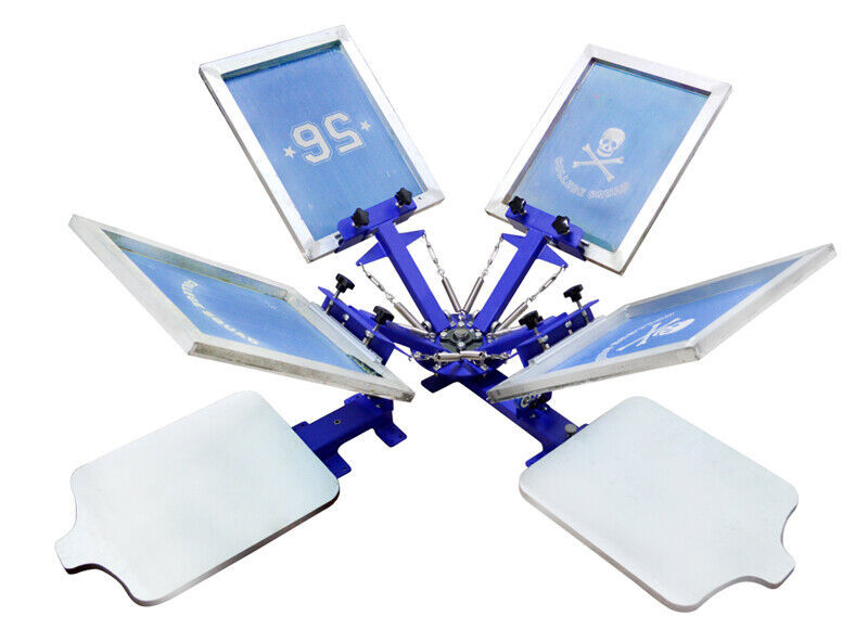 TECHTONGDA 4 Color 2 Station Silk Screen Printing Machine T-shirt Press ... - $355.51