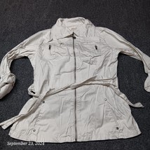 Ashley 26 International Shacket Women Small White Belted Roll Tab Sleeve - $11.47
