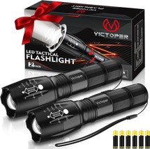 Victoper LED Flashlight 2 Pack, Bright 2000 Lumens Tactical Flashlights ... - $14.12 CAD