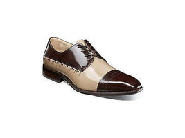 Stacy Adams Cabot Cap Toe Oxford Dress Leather Shoes Brown Multi 25607-249 - £108.24 GBP