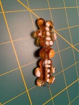 Handmade Gingerbread lampwork glass beads - New - £8.93 GBP