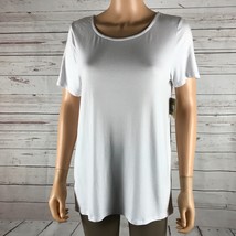 G.H. Bass &amp; Co. White Short Sleeve Lace Back T-Shirt Nwt Medium - £7.42 GBP