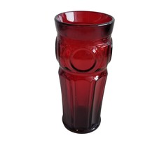 Wheaton Glass Bullseye Drinking Glass Ruby Red Vintage Iced Tea Tumbler 16oz - £11.74 GBP