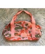 Niemen Marcus Camo Small Duffle Green Peach Pink Camouflage Canvas Zip Up - $376.33 MXN