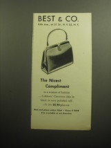 1958 Best &amp; Co. Coblentz Handbag Ad - The nicest compliment - £14.85 GBP