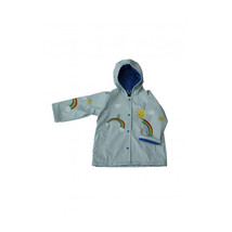 Foxfire Girls Light-Blue Multicolor Rainbow Print Hooded Raincoat - Size 2T - $72.74 CAD