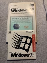 Vintage Microsoft 95 CD Disk Book Product Key Certificate of Authenticity - $15.00