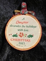 Hallmark Needlepoint 1985 Daughter Christmas Keepsake Ornament - Rare - £3.52 GBP