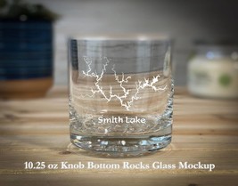 Smith Lake Alabama  - Etched 10.25 oz Rocks Glass - £11.00 GBP