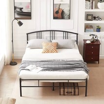 Full size Black Metal Platform Bed Frame with Arched Headboard - $3,645.41 MXN