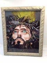 Jesus Painting Crown of Thorns 20 X 24 inch with Frame - $54.40