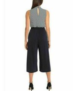 Sandra Darren Sleeveless Capri Length Jumpsuit Navy/Ivory Women&#39;s Sz M-X... - $27.59