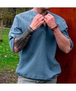 size L, Stylish Men&#39;s Rustic Shirt with coconut buttons. Summer vacation... - $60.00