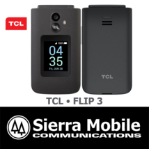 TCL Flip 3 T435D • Stone Gray • 4G LTE Flip Phone HD - VZW + GSM UNLOCKE... - $58.64