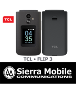 TCL Flip 3 T435D • Stone Gray • 4G LTE Flip Phone HD - VZW + GSM UNLOCKE... - $58.64