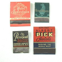 4 Vintage Matchbooks Hotel Jamestown Hotel Edison Pierrepont Albert Pick Hotels - £15.01 GBP