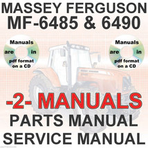 Massey Ferguson MF6485 MF 6485 Tractor SERVICE &amp; PARTS Manual -2- MANUAL... - £23.39 GBP