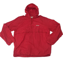 Converse XL Red Made In USA Nylon Windbreaker Jacket Vented 1/4 Zip Vint... - £23.23 GBP
