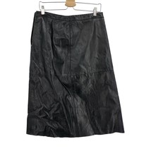 Gap leather skirt 10 womens vintage Y2K lined straight pencil Black  - £11.69 GBP