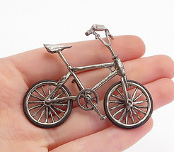 925 Sterling Silver - Vintage Antique Old Fashioned Bicycle Ornament - TR1119 - £67.73 GBP