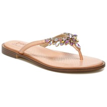 Naturalizer Women Flip Flop Thong Sandals Fallyn Size US 8M Peach Snake Print - £39.56 GBP