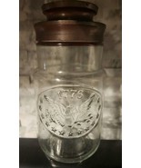 Vintage Maxwell House Anchor Hocking 1776 Clear Glass Jar Eagle Bicenten... - $12.77
