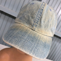 Joe Boxer Blue Jean Denim Distressed Retro Strapback Baseball Hat Cap - £12.18 GBP