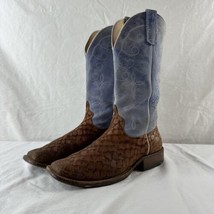 Men&#39;s Anderson Bean Brown Loch Ness Monster w/Blue Tops Leather Suede Si... - $197.99
