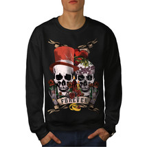 Wellcoda Love Forever Metal Skull Rose Mens Sweatshirt - £26.87 GBP+