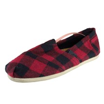Toms Size 8.5 M Red Flat Fabric Men Shoes - $19.75